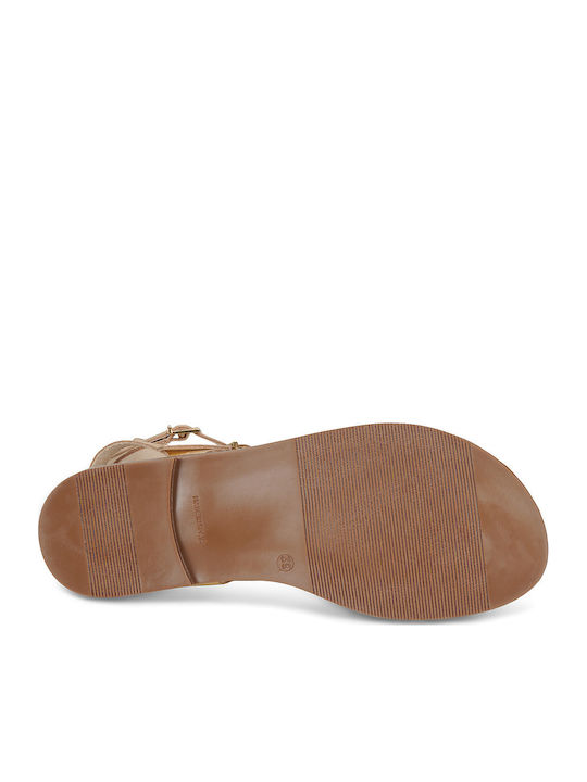 Women's Flat Sandals Gold
