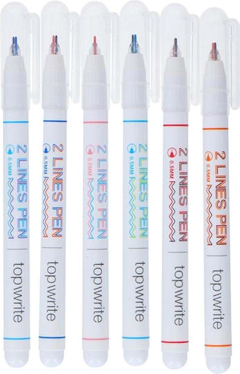 Topwrite Σετ Στυλό Ballpoint Fine Λευκό