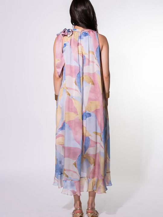Ximena Sommer Abendkleid Satin Mehrfarbig
