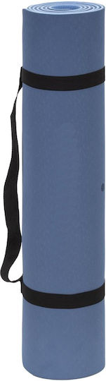 Sersimo Trainingsmatte Yoga Blau mit Tragegurt (183x61x0.6cm)