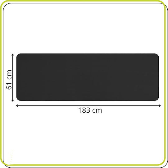 Sersimo Trainingsmatte Yoga Schwarz 183x61x2cm