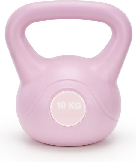 Kettlebell 10 Kg Bitum Durabil Acoperire Abs 25x27 Cm Roz