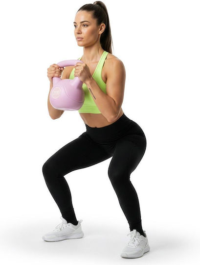Kettlebell 10 Kg Bitum Durabil Acoperire Abs 25x27 Cm Roz