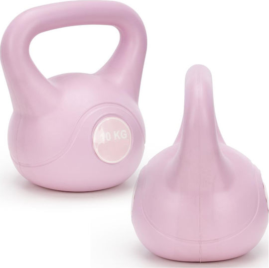 Kettlebell 10 Kg Bitum Durabil Acoperire Abs 25x27 Cm Roz