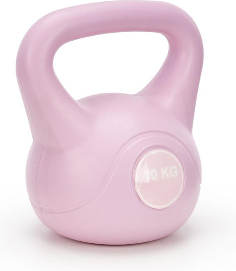 Kettlebell 10 Kg Bitum Durabil Acoperire Abs 25x27 Cm Roz