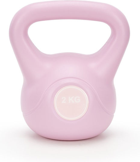 Kettlebell 2 Kg Bitumen Durable Abs Coating 16x19 Cm Pink