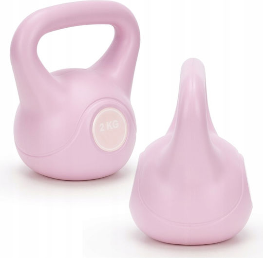 Kettlebell 2 Kg Bitumen Durable Abs Coating 16x19 Cm Pink