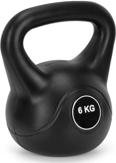Kettlebell 6 Kg Cast Iron Durable Abs Coating 24x21 Cm Black