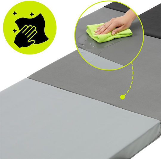 Foldable Exercise Mat Yoga Grey (180x60x6cm)