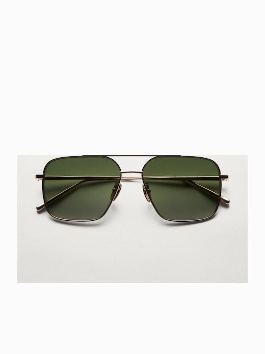 Chimi Steel Aviator Unisex Sunglasses with Metallic Frame Green Polarized