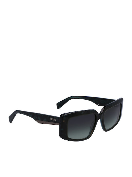 Liu Jo Women's Sunglasses with Multicolour Plastic Frame and Green Gradient Lens