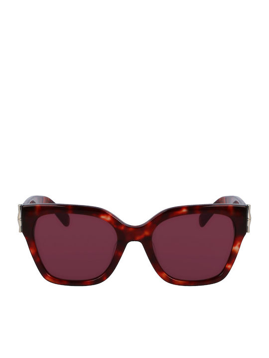 Longchamp Women's Sunglasses with Brown Tartaruga Plastic Frame and Brown Lens LO732S 640