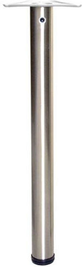 Marmouris Metallic Furniture Leg with Regulator Suitable for Table / Coffee Table 6x6x71cm Nickel Matte