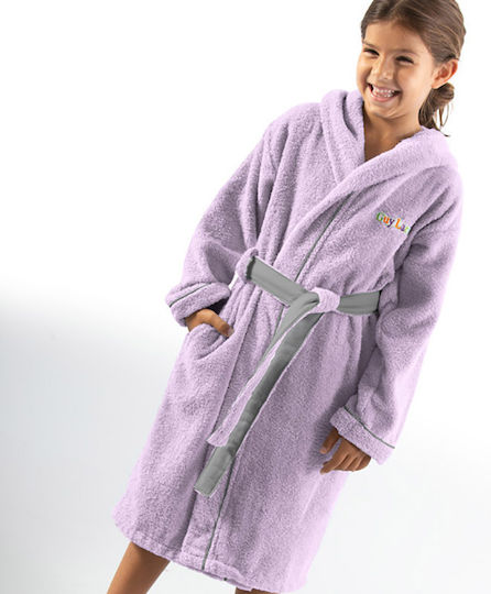 Guy Laroche Παιδικό Μπουρνούζι Kiddies Lilac με Κουκούλα