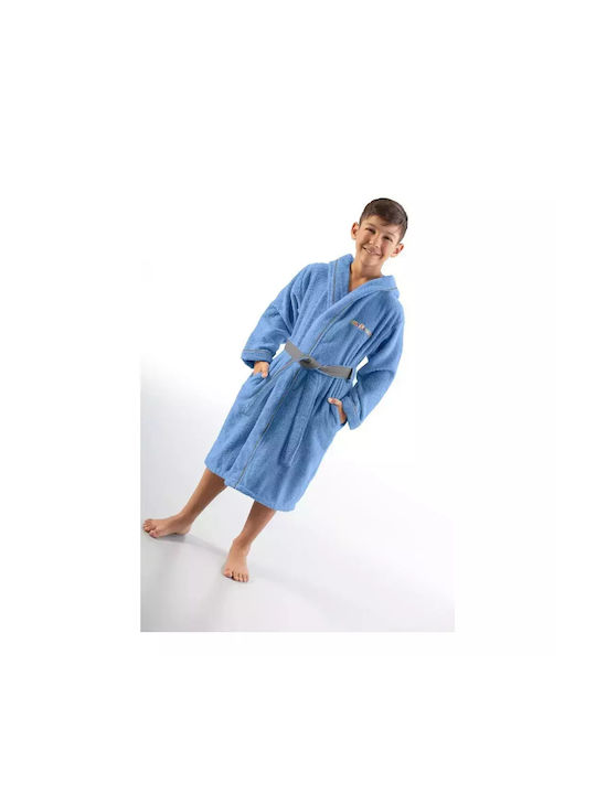 Guy Laroche Kids Hooded Bathrobe Kiddies Blue