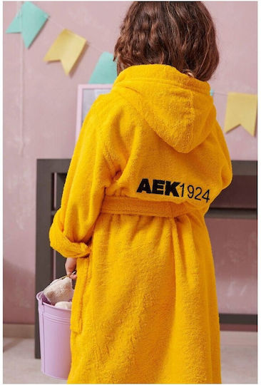 Palamaiki Kids Hooded Bathrobe Aek 1924 Yellow