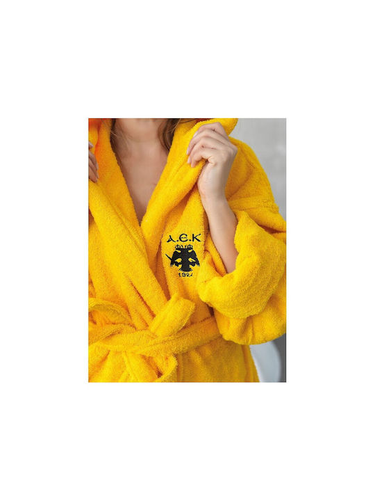 Palamaiki Kids Hooded Bathrobe Aek 1924 Yellow