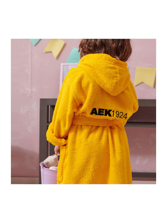 Palamaiki Kids Hooded Bathrobe Aek 1924 Yellow