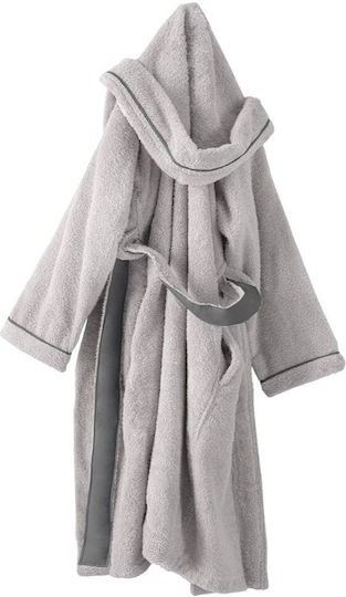 Guy Laroche Kids Hooded Bathrobe Kiddies Silver