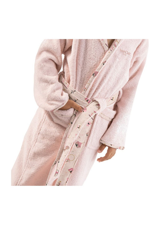 Saint Clair Παιδικό Μπουρνούζι Pink με Κουκούλα