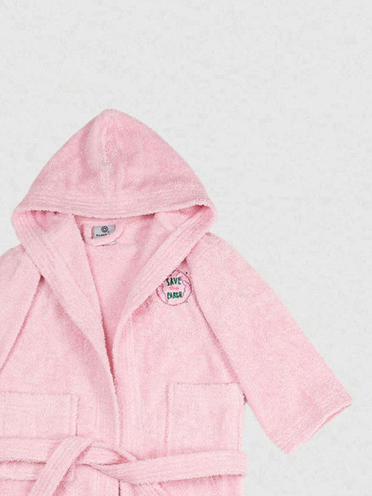 Sunshine Παιδικό Μπουρνούζι Pink με Κουκούλα