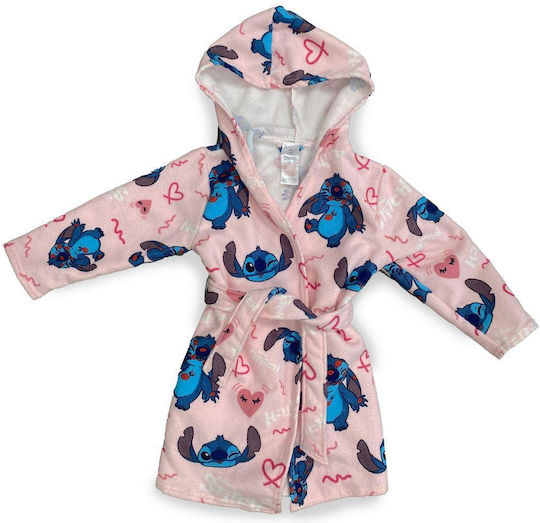 Disney Kids Hooded Bathrobe Lilo & Stitch Pink Disney Kids Hooded Bathrobe Lilo & Stitch Pink