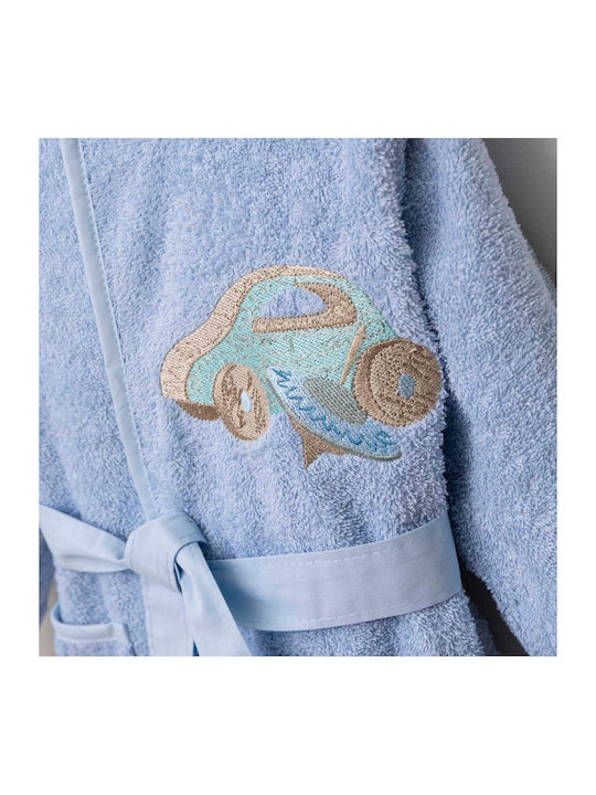 Borea Kids Hooded Bathrobe Sky Blue