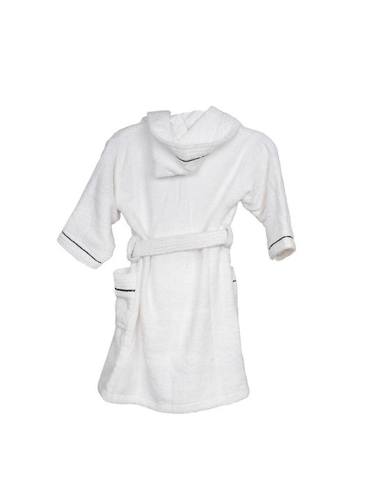 Vesta Home Kids Bathrobe Paok White with Hooded