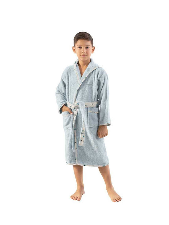Saint Clair Kids Hooded Bathrobe Blue