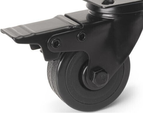 Emuca Furniture Wheel made of Plastic in Black Color 5cm 4pcs
