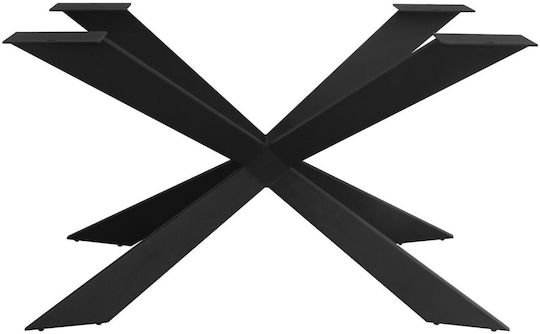 Woodwell Torsen Металик Стойка За Маса Черна Таблица 115x65x71см ЕМ823В