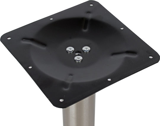 HomeMarkt Inox Table Stand made of Metal with Regulator in Silver Color 40x40x72cm