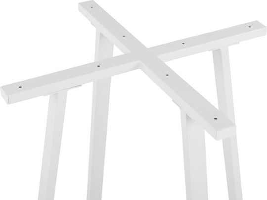 HomeMarkt Стойка за маса от Алуминий Бял 60x60x71см