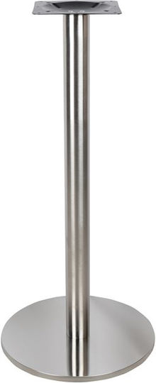HomeMarkt Inox Bar Table Base made of Metal in Silver Color 50x50x108cm