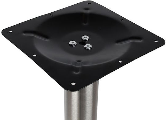HomeMarkt Inox Bar Table Base made of Metal in Silver Color 50x50x108cm