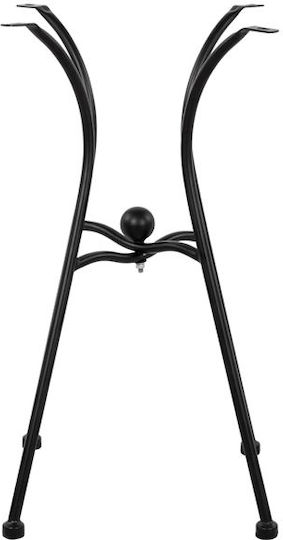 HomeMarkt Stand de masă din Metal în Culoare Negru 50x50x71cm