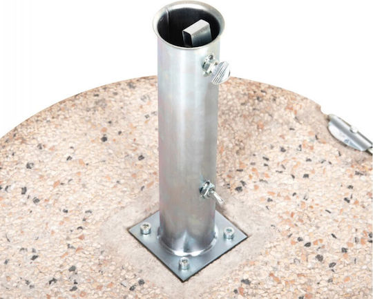 Homeplus Schirmständer aus Beton in Beige Farbe 65x65cm