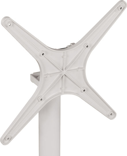 HomeMarkt Pliabilă Stand de masă din Metal cu Regulator în Culoare Alb 69x69x92cm