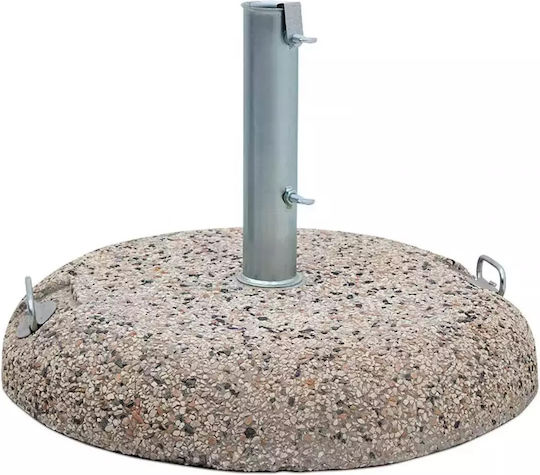 Homeplus Schirmständer aus Beton in Beige Farbe 65x65cm