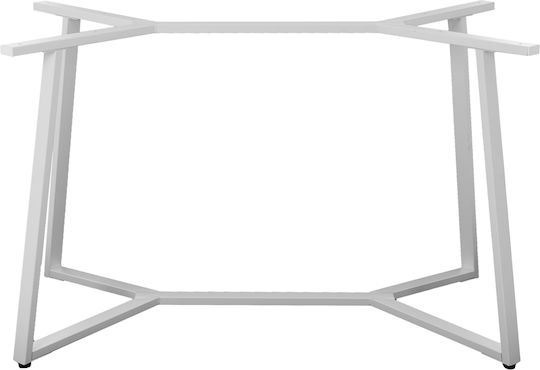 HomeMarkt Βάση Τραπεζιού Μεταλλική Γραφείο Λευκή 112x60x72cm