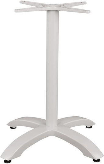 HomeMarkt Stand de masă din Aluminiu cu Regulator în Culoare Alb 66x66x73cm