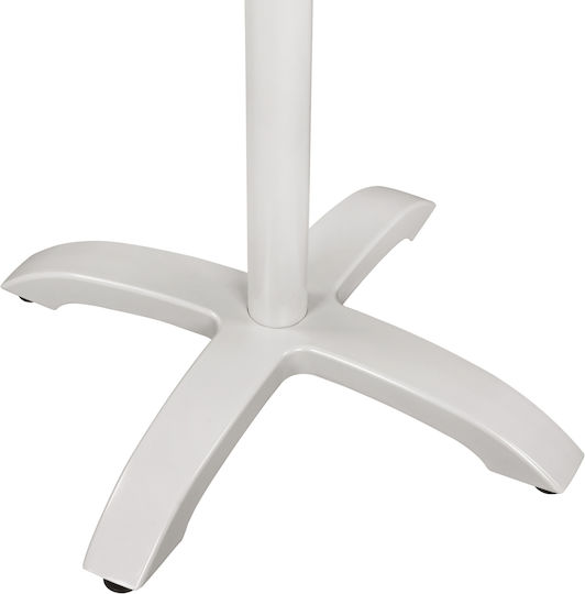 HomeMarkt Stand de masă din Aluminiu cu Regulator în Culoare Alb 66x66x73cm