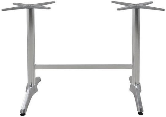 Freebox Tischständer aus Aluminium in Silber Farbe 80x60x72cm