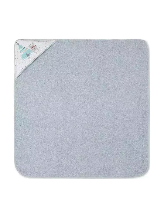 Interbaby Baby Hooded Towel Tipi Oso White 100x100cm