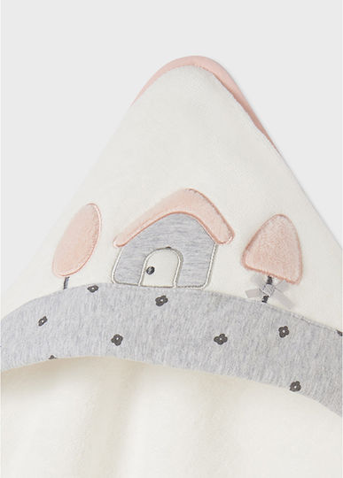 Mayoral Hooded Baby Bath Towel Dusty Pink