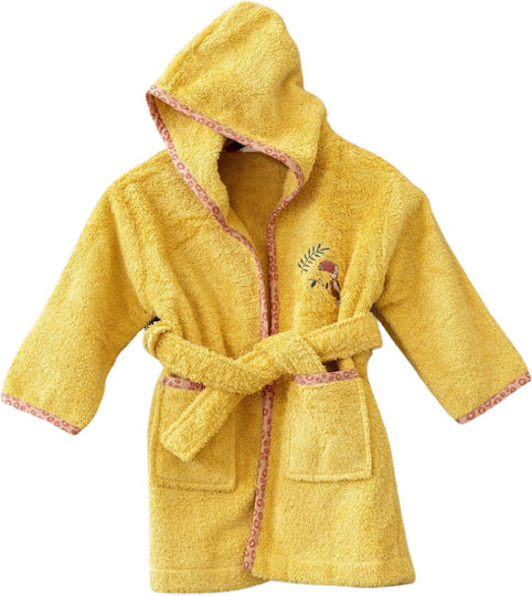Nima Baby Bademantel Kapuzen Leobaby Gelb