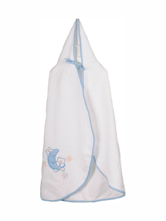 Bunny Bebe Baby-Badetuch mit Kapuzen Türkis 70x90cm