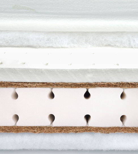 Sensillo Mattress Crib White with Latex 60cmx120cmx12cm
