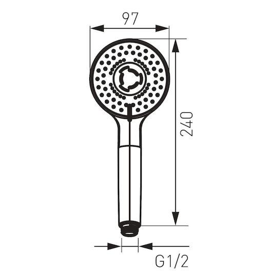 Ferro Cortina Handheld Showerhead
