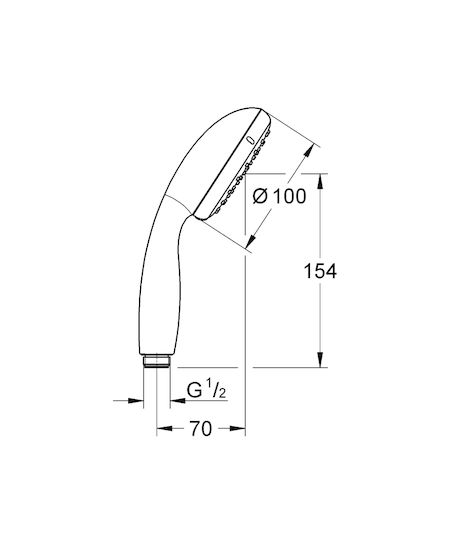 Grohe New Tempesta Handheld Showerhead